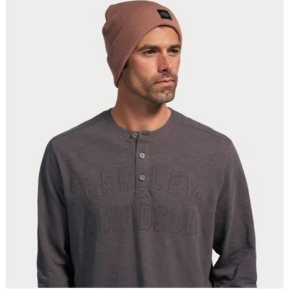 Harley Davidson - Men's Rally Racer Henley - Blackened Pearl Size Large - Picture 1 of 12